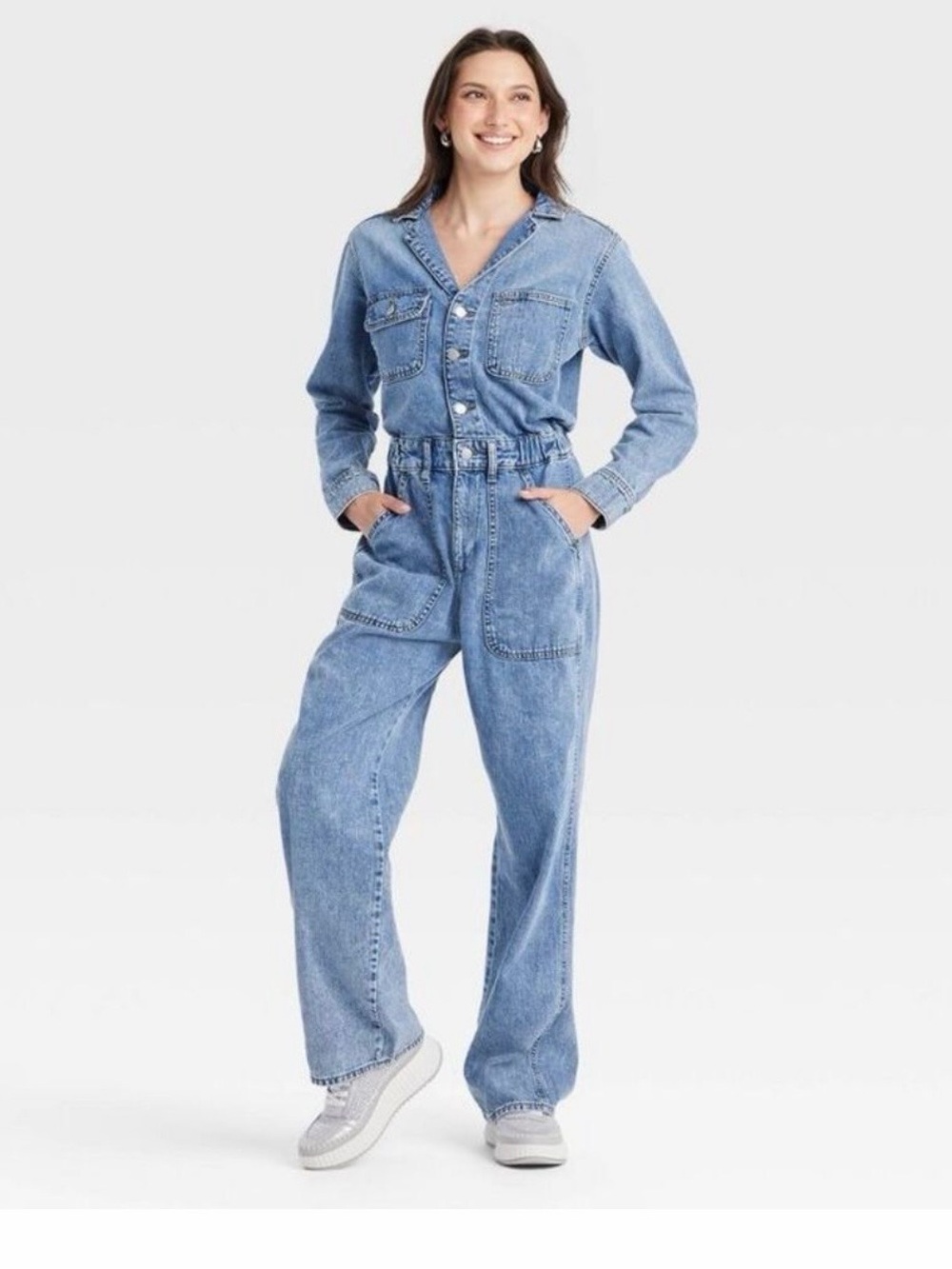 Universal Thread Light Blue Denim Women's Overalls
